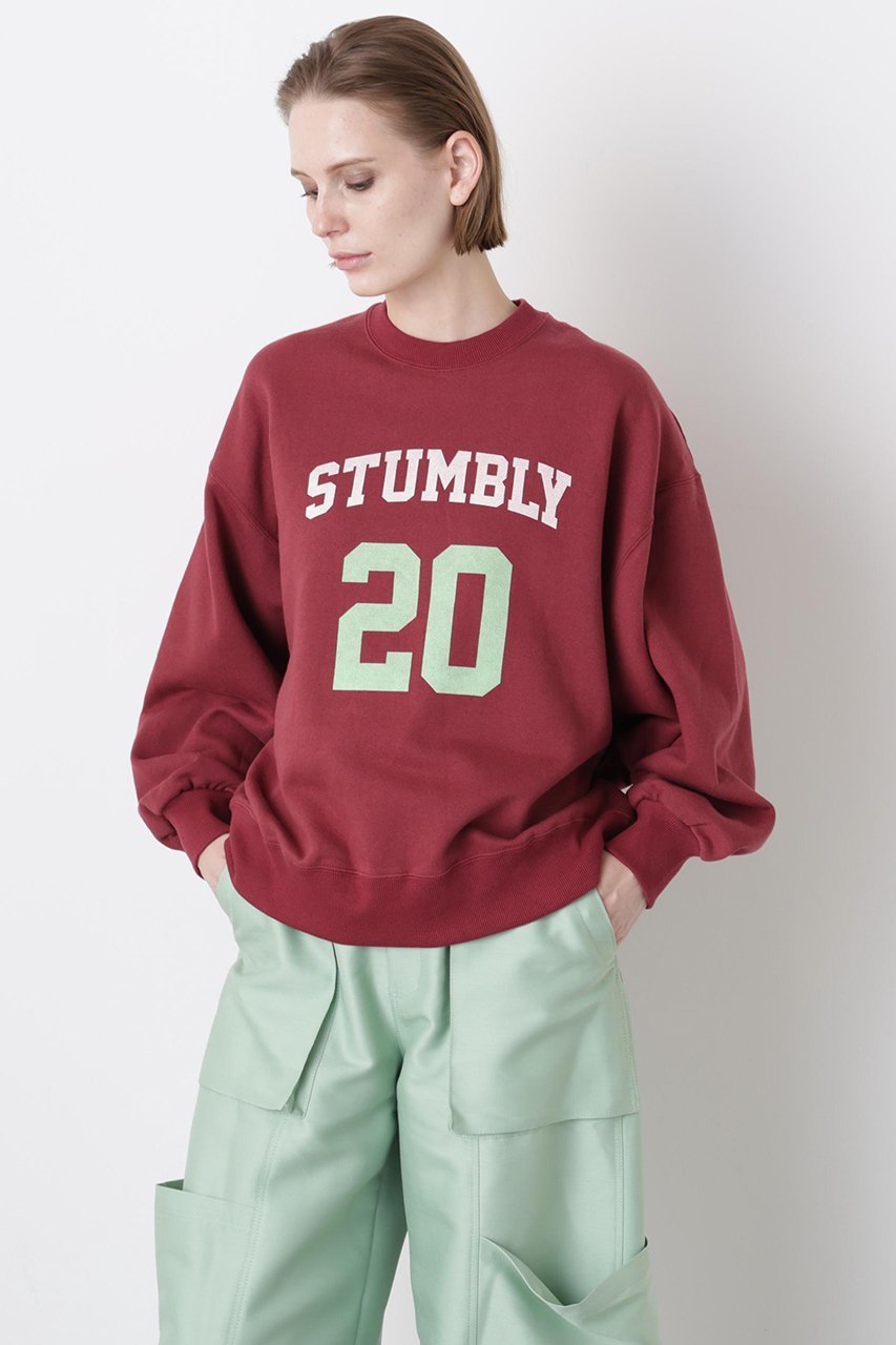 【ヒューエルミュージアム/hueLe Museum】の【STUMBLY】Printed Pullover インテリア・キッズ・メンズ・レディースファッション・服の通販 founy(ファニー) 　ファッション　Fashion　レディースファッション　Fashion for Women　トップス・カットソー　Cut & Sew Tops　シャツ・ブラウス・オフィスカジュアル　Elegant Blouses & Button-Ups　ロングTシャツ・Tシャツ　Longline T-Shirts & Tees　カジュアルプルオーバー・ニットトップス　Pullovers & Knit Tops / Casual Pullovers　カットソー・ベーシックTシャツ　Cut-and-Sewn Tops / Stretch Tees & Basics　クラシック　Classic, Timeless Style　スウェット / スエット　Sweatshirt, Sweatwear　スリーブ　Sleeve, Long Sleeve / Short Sleeve　プリント　Print, Printed Pattern　モダン　Modern, Contemporary　ロング　Long, Long-Length　ワイン|ID: prp329100004929617 ipo3291000000036995473