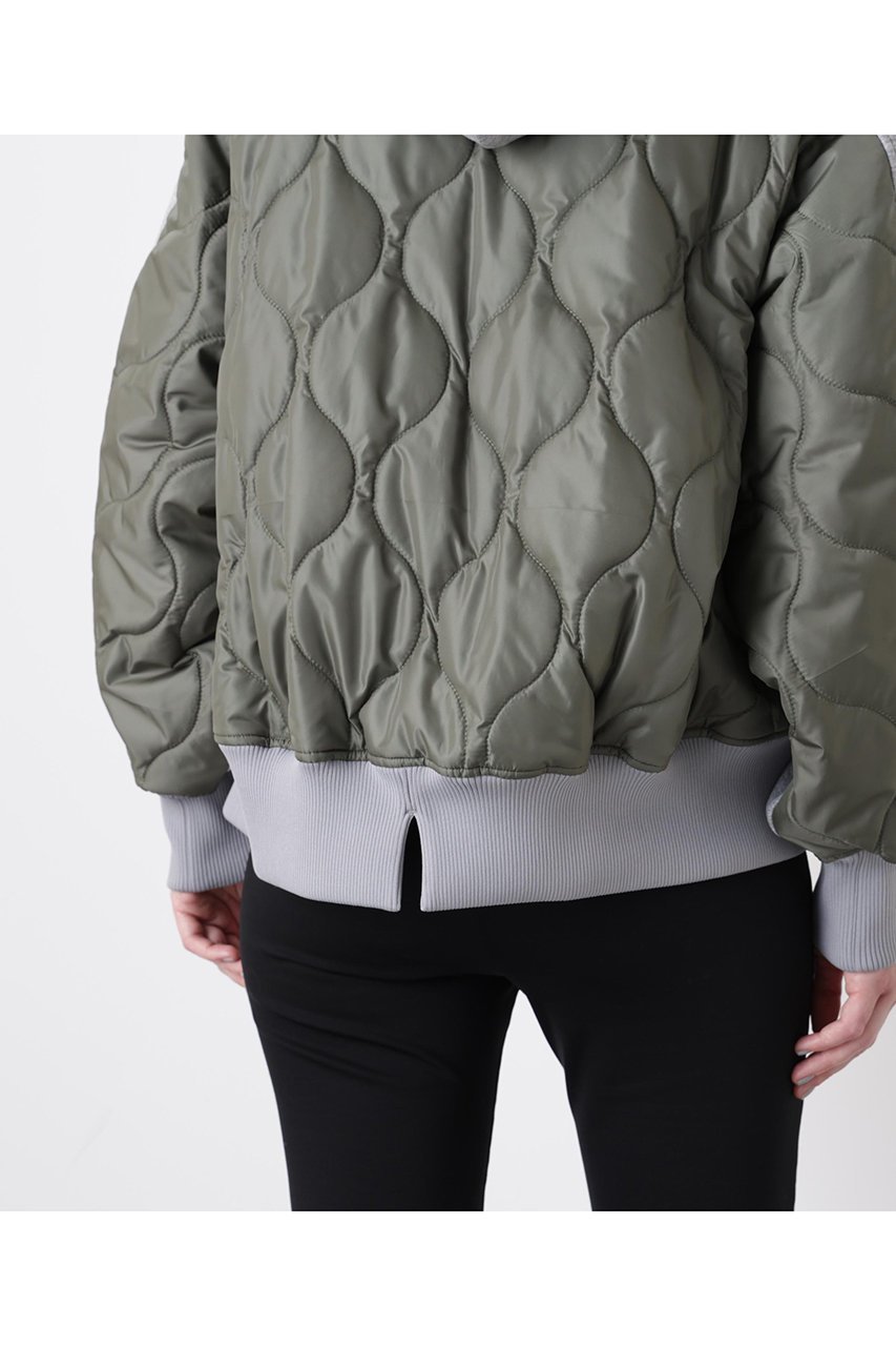 【ヒューエルミュージアム/hueLe Museum】の【STUMBLY】Quilted Combination Hoody 人気、トレンドファッション・服の通販 founy(ファニー) 　ファッション　Fashion　レディースファッション　Fashion for Women　トップス・カットソー　Cut & Sew Tops　シャツ・ブラウス・オフィスカジュアル　Elegant Blouses & Button-Ups　レディースパーカー・カジュアルフーディー　Casual Hoodies & Sweatshirts　ロングTシャツ・Tシャツ　Longline T-Shirts & Tees　スウェット・クルーネックトップス　Sweatshirts & Crewnecks / Relaxed Fit Sweat Tops　カットソー・ベーシックTシャツ　Cut-and-Sewn Tops / Stretch Tees & Basics　キルティング　Quilted, Quilting　タフタ　Taffeta, Structured Fabric　ベーシック　Basic, Essential　モダン　Modern, Contemporary　other-8|ID: prp329100004929620 ipo3291000000036995524