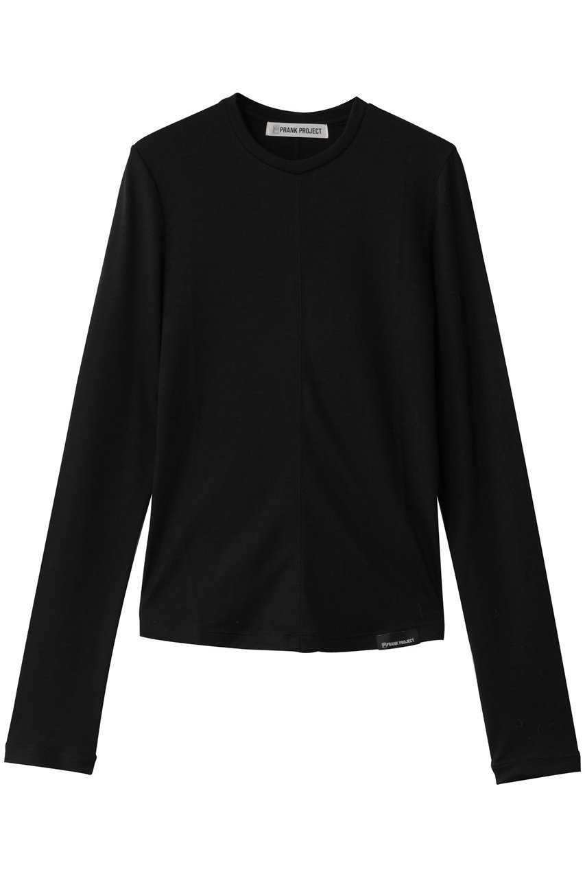 【プランク プロジェクト/PRANK PROJECT】のシンプルクルーネック インテリア・キッズ・メンズ・レディースファッション・服の通販 founy(ファニー) 　ファッション　Fashion　レディースファッション　Fashion for Women　トップス・カットソー　Cut & Sew Tops　シャツ・ブラウス・オフィスカジュアル　Elegant Blouses & Button-Ups　ロングTシャツ・Tシャツ　Longline T-Shirts & Tees　カットソー・ベーシックTシャツ　Cut-and-Sewn Tops / Stretch Tees & Basics　インナー　Innerwear　ジャケット　Jacket, Outerwear　スリーブ　Sleeve, Long Sleeve / Short Sleeve　センター　Center, Center Line　ロング　Long, Long-Length　ワーク　Workwear, Utility Style　エレガント 上品　Elegant　BLK(ブラック)|ID: prp329100004929622 ipo3291000000036995542