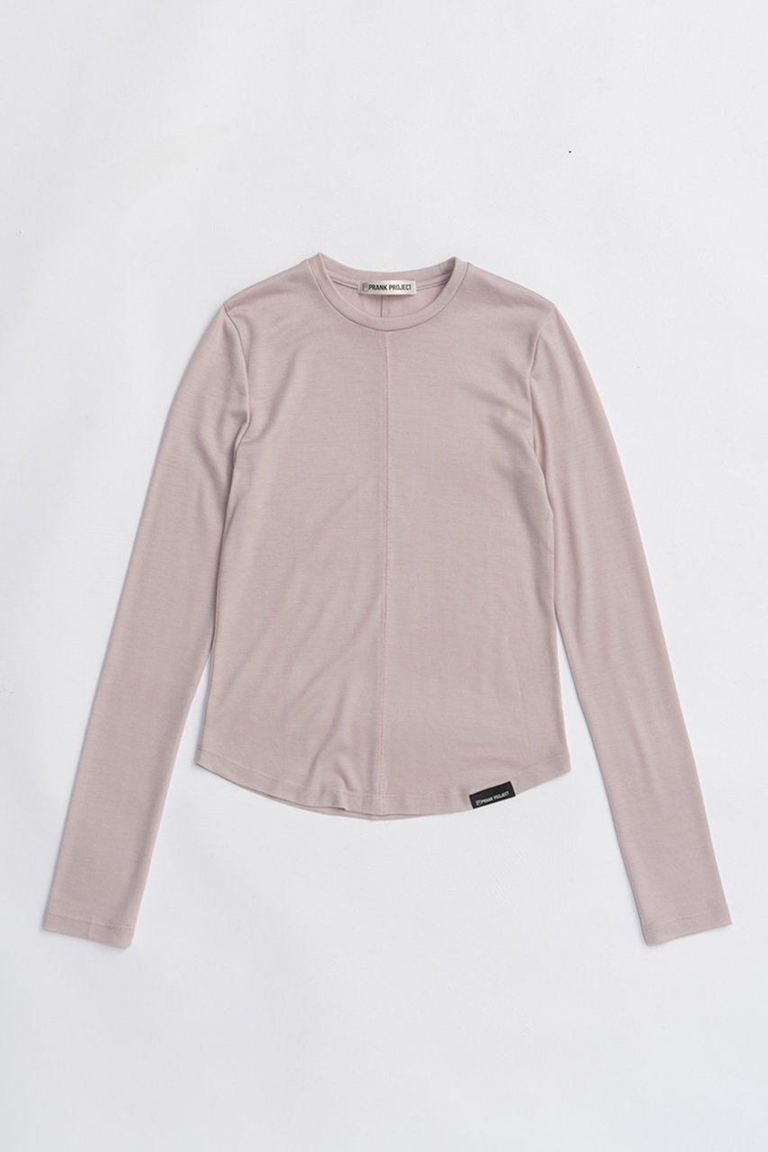 【プランク プロジェクト/PRANK PROJECT】のシンプルクルーネック インテリア・キッズ・メンズ・レディースファッション・服の通販 founy(ファニー) 　ファッション　Fashion　レディースファッション　Fashion for Women　トップス・カットソー　Cut & Sew Tops　シャツ・ブラウス・オフィスカジュアル　Elegant Blouses & Button-Ups　ロングTシャツ・Tシャツ　Longline T-Shirts & Tees　カットソー・ベーシックTシャツ　Cut-and-Sewn Tops / Stretch Tees & Basics　インナー　Innerwear　ジャケット　Jacket, Outerwear　スリーブ　Sleeve, Long Sleeve / Short Sleeve　センター　Center, Center Line　ロング　Long, Long-Length　ワーク　Workwear, Utility Style　エレガント 上品　Elegant　PNK(ピンク)|ID: prp329100004929622 ipo3291000000036995546