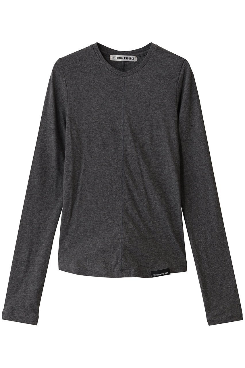 【プランク プロジェクト/PRANK PROJECT】のシンプルクルーネック インテリア・キッズ・メンズ・レディースファッション・服の通販 founy(ファニー) 　ファッション　Fashion　レディースファッション　Fashion for Women　トップス・カットソー　Cut & Sew Tops　シャツ・ブラウス・オフィスカジュアル　Elegant Blouses & Button-Ups　ロングTシャツ・Tシャツ　Longline T-Shirts & Tees　カットソー・ベーシックTシャツ　Cut-and-Sewn Tops / Stretch Tees & Basics　インナー　Innerwear　ジャケット　Jacket, Outerwear　スリーブ　Sleeve, Long Sleeve / Short Sleeve　センター　Center, Center Line　ロング　Long, Long-Length　ワーク　Workwear, Utility Style　エレガント 上品　Elegant　GRY(グレー)|ID: prp329100004929622 ipo3291000000036995548