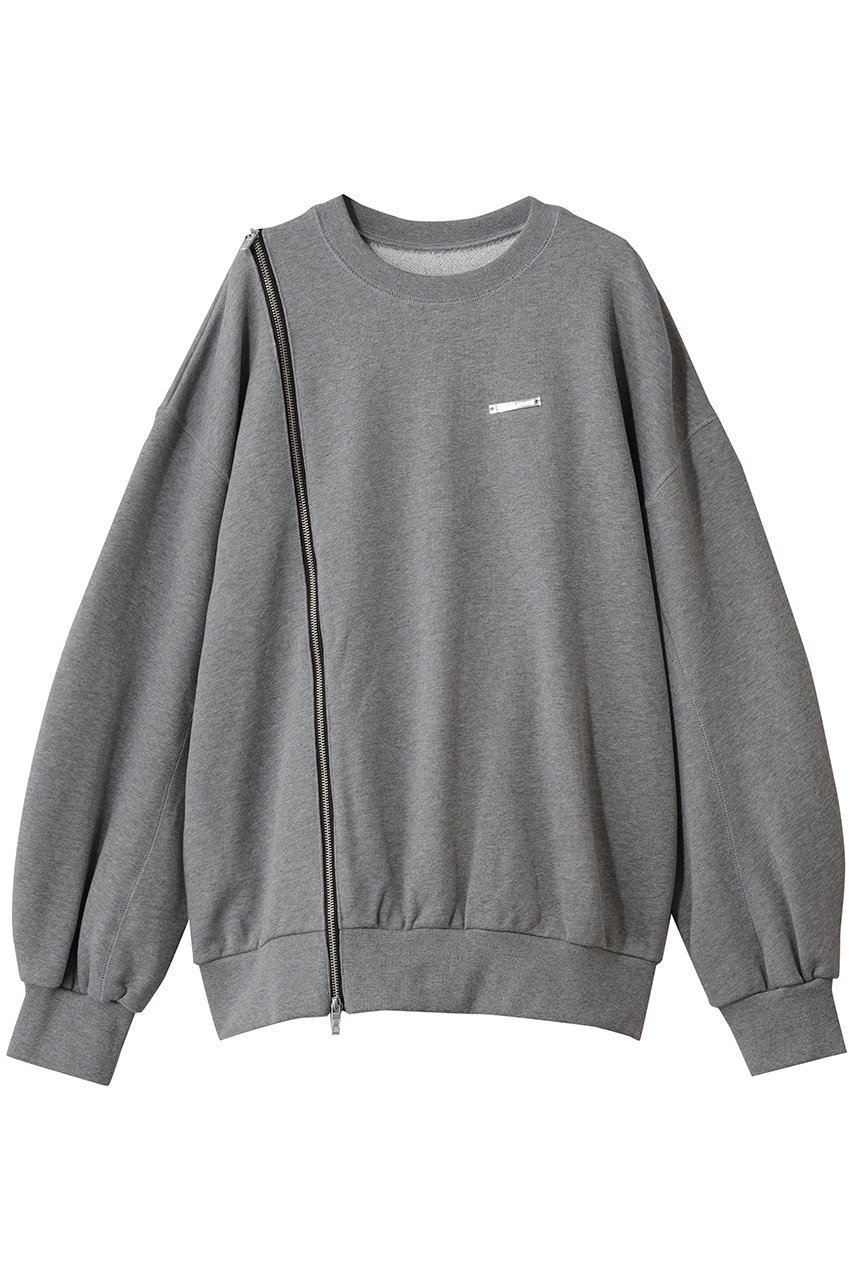 【プランク プロジェクト/PRANK PROJECT】のオーバーサイズジッパースウェット インテリア・キッズ・メンズ・レディースファッション・服の通販 founy(ファニー) 　ファッション　Fashion　レディースファッション　Fashion for Women　トップス・カットソー　Cut & Sew Tops　シャツ・ブラウス・オフィスカジュアル　Elegant Blouses & Button-Ups　レディースパーカー・カジュアルフーディー　Casual Hoodies & Sweatshirts　ロングTシャツ・Tシャツ　Longline T-Shirts & Tees　スウェット・クルーネックトップス　Sweatshirts & Crewnecks / Relaxed Fit Sweat Tops　カットソー・ベーシックTシャツ　Cut-and-Sewn Tops / Stretch Tees & Basics　スウェット / スエット　Sweatshirt, Sweatwear　ブリーチ　Bleach, Washed Finish　メタル　Metal, Metal Parts　リラックス　Relax, Relaxed Fit　GRY(グレー)|ID: prp329100004929630 ipo3291000000036995647
