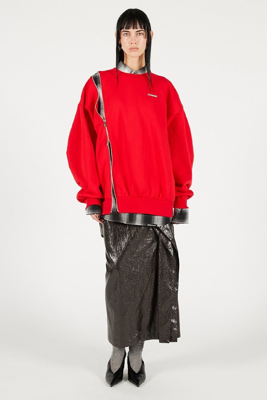 【プランク プロジェクト/PRANK PROJECT】のオーバーサイズジッパースウェット 人気、トレンドファッション・服の通販 founy(ファニー) 　ファッション　Fashion　レディースファッション　Fashion for Women　トップス・カットソー　Cut & Sew Tops　シャツ・ブラウス・オフィスカジュアル　Elegant Blouses & Button-Ups　レディースパーカー・カジュアルフーディー　Casual Hoodies & Sweatshirts　ロングTシャツ・Tシャツ　Longline T-Shirts & Tees　スウェット・クルーネックトップス　Sweatshirts & Crewnecks / Relaxed Fit Sweat Tops　カットソー・ベーシックTシャツ　Cut-and-Sewn Tops / Stretch Tees & Basics　スウェット / スエット　Sweatshirt, Sweatwear　ブリーチ　Bleach, Washed Finish　メタル　Metal, Metal Parts　リラックス　Relax, Relaxed Fit　other-7|ID: prp329100004929630 ipo3291000000036995661