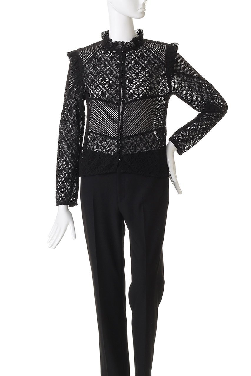 【アルアバイル/allureville】の【Loulou Willoughby】レースコンビプルオーバー 人気、トレンドファッション・服の通販 founy(ファニー) 　ファッション　Fashion　レディースファッション　Fashion for Women　トップス・カットソー　Cut & Sew Tops　シャツ・ブラウス・オフィスカジュアル　Elegant Blouses & Button-Ups　ロングTシャツ・Tシャツ　Longline T-Shirts & Tees　カジュアルプルオーバー・ニットトップス　Pullovers & Knit Tops / Casual Pullovers　カットソー・ベーシックTシャツ　Cut-and-Sewn Tops / Stretch Tees & Basics　おすすめ　Recommended / Our Picks　スリーブ　Sleeve, Long Sleeve / Short Sleeve　フリル　Frill, Ruffle　レース　Lace, Lace Fabric　ロング　Long, Long-Length　other-2|ID: prp329100004929632 ipo3291000000036995670