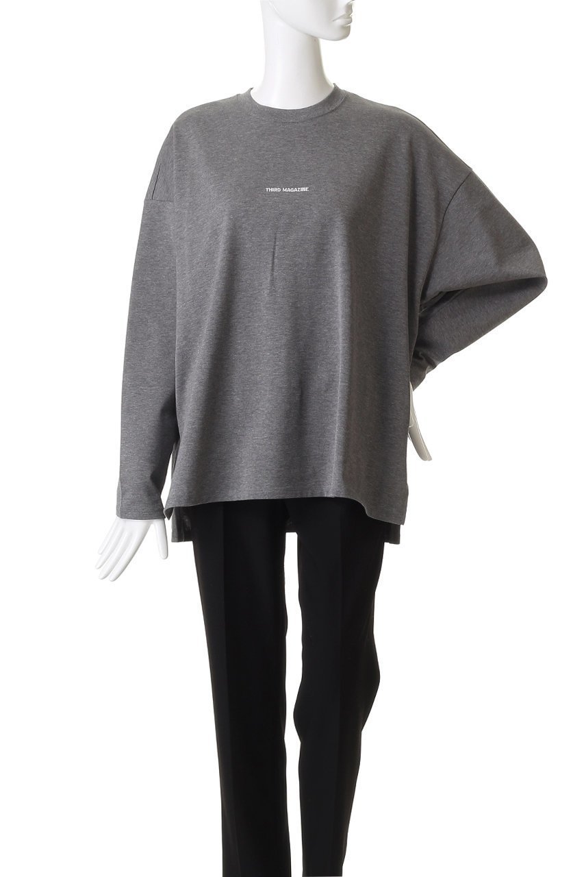 【サードマガジン/THIRD MAGAZINE】のロゴロングスリーブTシャツ 人気、トレンドファッション・服の通販 founy(ファニー) 　ファッション　Fashion　レディースファッション　Fashion for Women　トップス・カットソー　Cut & Sew Tops　シャツ・ブラウス・オフィスカジュアル　Elegant Blouses & Button-Ups　ロングTシャツ・Tシャツ　Longline T-Shirts & Tees　カットソー・ベーシックTシャツ　Cut-and-Sewn Tops / Stretch Tees & Basics　シンプル　Simple, Minimal　スリーブ　Sleeve, Long Sleeve / Short Sleeve　フロント　Front, Front Design　ロング　Long, Long-Length　other-2|ID: prp329100004929634 ipo3291000000036995686