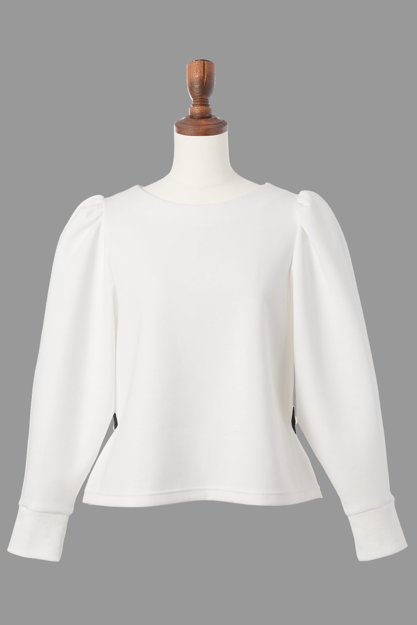 【デイジーリン/DAISY LIN】のTop “Elegant Back Flare II” インテリア・キッズ・メンズ・レディースファッション・服の通販 founy(ファニー) 　ファッション　Fashion　レディースファッション　Fashion for Women　トップス・カットソー　Cut & Sew Tops　シャツ・ブラウス・オフィスカジュアル　Elegant Blouses & Button-Ups　ロングTシャツ・Tシャツ　Longline T-Shirts & Tees　カットソー・ベーシックTシャツ　Cut-and-Sewn Tops / Stretch Tees & Basics　ウォッシャブル　Machine Washable　ギャザー　Gathered, Ruffled　軽量　Lightweight, Ultra Light　ショルダー　Shoulder, Shoulder Strap　ストレッチ　Stretch, Stretchy Fabric　スリーブ　Sleeve, Long Sleeve / Short Sleeve　なめらか　Smooth, Silky Texture　人気　Popular, Best Seller　パール　Pearl, Pearl Accent　フェミニン　Feminine, Girly　フレア　Flare, Flared　ロング　Long, Long-Length　エレガント 上品　Elegant　ホワイト|ID: prp329100004929636 ipo3291000000036995725