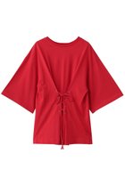 【アンクレイヴ/uncrave】のプレーンジャージー 2WAYレースアップトップス 人気、トレンドファッション・服の通販 founy(ファニー) ファッション Fashion レディースファッション Fashion for Women トップス・カットソー Cut & Sew Tops シャツ・ブラウス・オフィスカジュアル Elegant Blouses & Button-Ups ロングTシャツ・Tシャツ Longline T-Shirts & Tees カットソー・ベーシックTシャツ Cut-and-Sewn Tops / Stretch Tees & Basics ギャザー Gathered, Ruffled ショート Short, Short Length スリーブ Sleeve, Long Sleeve / Short Sleeve ドレープ Drape, Draping Fabric フィット Fit, Slim Fit ベーシック Basic, Essential レース Lace, Lace Fabric thumbnail レッド|ID: prp329100004929639 ipo3291000000036995744