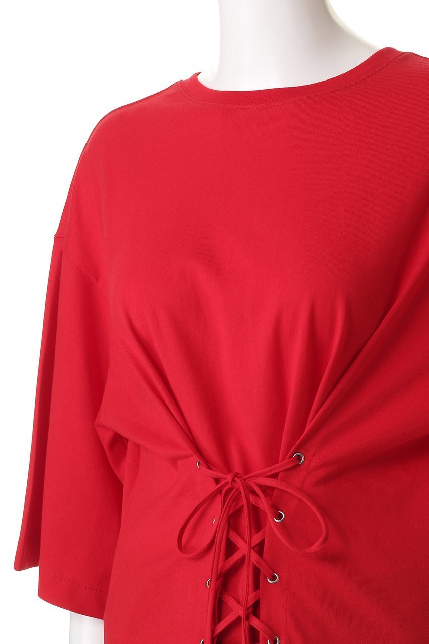 【アンクレイヴ/uncrave】のプレーンジャージー 2WAYレースアップトップス 人気、トレンドファッション・服の通販 founy(ファニー) 　ファッション　Fashion　レディースファッション　Fashion for Women　トップス・カットソー　Cut & Sew Tops　シャツ・ブラウス・オフィスカジュアル　Elegant Blouses & Button-Ups　ロングTシャツ・Tシャツ　Longline T-Shirts & Tees　カットソー・ベーシックTシャツ　Cut-and-Sewn Tops / Stretch Tees & Basics　ギャザー　Gathered, Ruffled　ショート　Short, Short Length　スリーブ　Sleeve, Long Sleeve / Short Sleeve　ドレープ　Drape, Draping Fabric　フィット　Fit, Slim Fit　ベーシック　Basic, Essential　レース　Lace, Lace Fabric　other-5|ID: prp329100004929639 ipo3291000000036995755