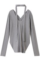 【アンクレイヴ/uncrave】のヴィンテージリブ 2WAYトップス 人気、トレンドファッション・服の通販 founy(ファニー) ファッション Fashion レディースファッション Fashion for Women トップス・カットソー Cut & Sew Tops シャツ・ブラウス・オフィスカジュアル Elegant Blouses & Button-Ups ロングTシャツ・Tシャツ Longline T-Shirts & Tees カットソー・ベーシックTシャツ Cut-and-Sewn Tops / Stretch Tees & Basics カーディガン Cardigan, Knitwear ストレッチ Stretch, Stretchy Fabric スリット Slit, Slit Detail スリーブ Sleeve, Long Sleeve / Short Sleeve テレコ Ribbed, Rib Stitch フィット Fit, Slim Fit ロング Long, Long-Length 長袖 Long Sleeve, Full Sleeve thumbnail グレー|ID: prp329100004929645 ipo3291000000036995785