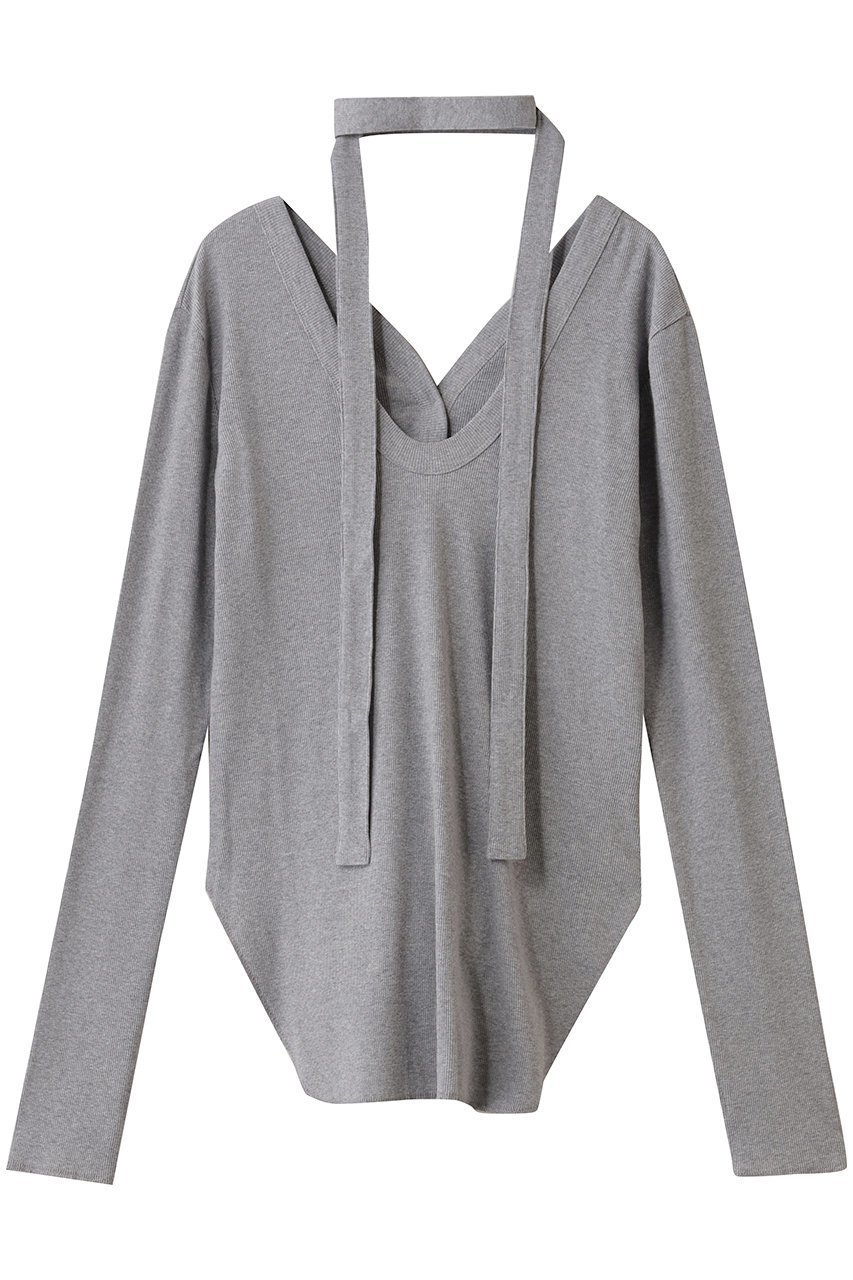 【アンクレイヴ/uncrave】のヴィンテージリブ 2WAYトップス インテリア・キッズ・メンズ・レディースファッション・服の通販 founy(ファニー) 　ファッション　Fashion　レディースファッション　Fashion for Women　トップス・カットソー　Cut & Sew Tops　シャツ・ブラウス・オフィスカジュアル　Elegant Blouses & Button-Ups　ロングTシャツ・Tシャツ　Longline T-Shirts & Tees　カットソー・ベーシックTシャツ　Cut-and-Sewn Tops / Stretch Tees & Basics　カーディガン　Cardigan, Knitwear　ストレッチ　Stretch, Stretchy Fabric　スリット　Slit, Slit Detail　スリーブ　Sleeve, Long Sleeve / Short Sleeve　テレコ　Ribbed, Rib Stitch　フィット　Fit, Slim Fit　ロング　Long, Long-Length　長袖　Long Sleeve, Full Sleeve　グレー|ID: prp329100004929645 ipo3291000000036995785