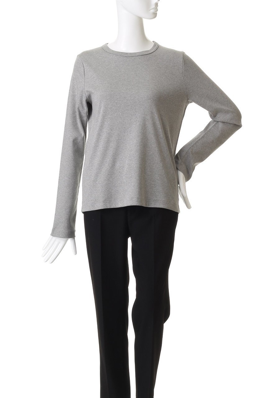 【エブール/ebure】のナローネックロングスリーブ クルーネックカットソー 人気、トレンドファッション・服の通販 founy(ファニー) 　ファッション　Fashion　レディースファッション　Fashion for Women　トップス・カットソー　Cut & Sew Tops　シャツ・ブラウス・オフィスカジュアル　Elegant Blouses & Button-Ups　ロングTシャツ・Tシャツ　Longline T-Shirts & Tees　カットソー・ベーシックTシャツ　Cut-and-Sewn Tops / Stretch Tees & Basics　インナー　Innerwear　スリーブ　Sleeve, Long Sleeve / Short Sleeve　ロング　Long, Long-Length　エレガント 上品　Elegant　other-2|ID: prp329100004929672 ipo3291000000036996030