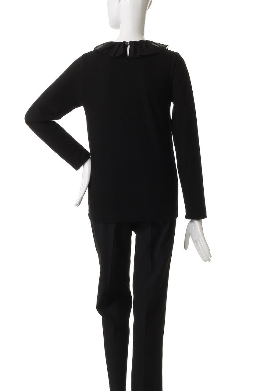 【ビリティス ディセッタン/Bilitis dix-sept ans】のボイルカラーロングTシャツ 人気、トレンドファッション・服の通販 founy(ファニー) 　ファッション　Fashion　レディースファッション　Fashion for Women　トップス・カットソー　Cut & Sew Tops　シャツ・ブラウス・オフィスカジュアル　Elegant Blouses & Button-Ups　ロングTシャツ・Tシャツ　Longline T-Shirts & Tees　カットソー・ベーシックTシャツ　Cut-and-Sewn Tops / Stretch Tees & Basics　おすすめ　Recommended / Our Picks　カットソー　Cut and Sewn Top　カーディガン　Cardigan, Knitwear　スリーブ　Sleeve, Long Sleeve / Short Sleeve　フェミニン　Feminine, Girly　フリル　Frill, Ruffle　ロング　Long, Long-Length　other-4|ID: prp329100004929705 ipo3291000000036996400