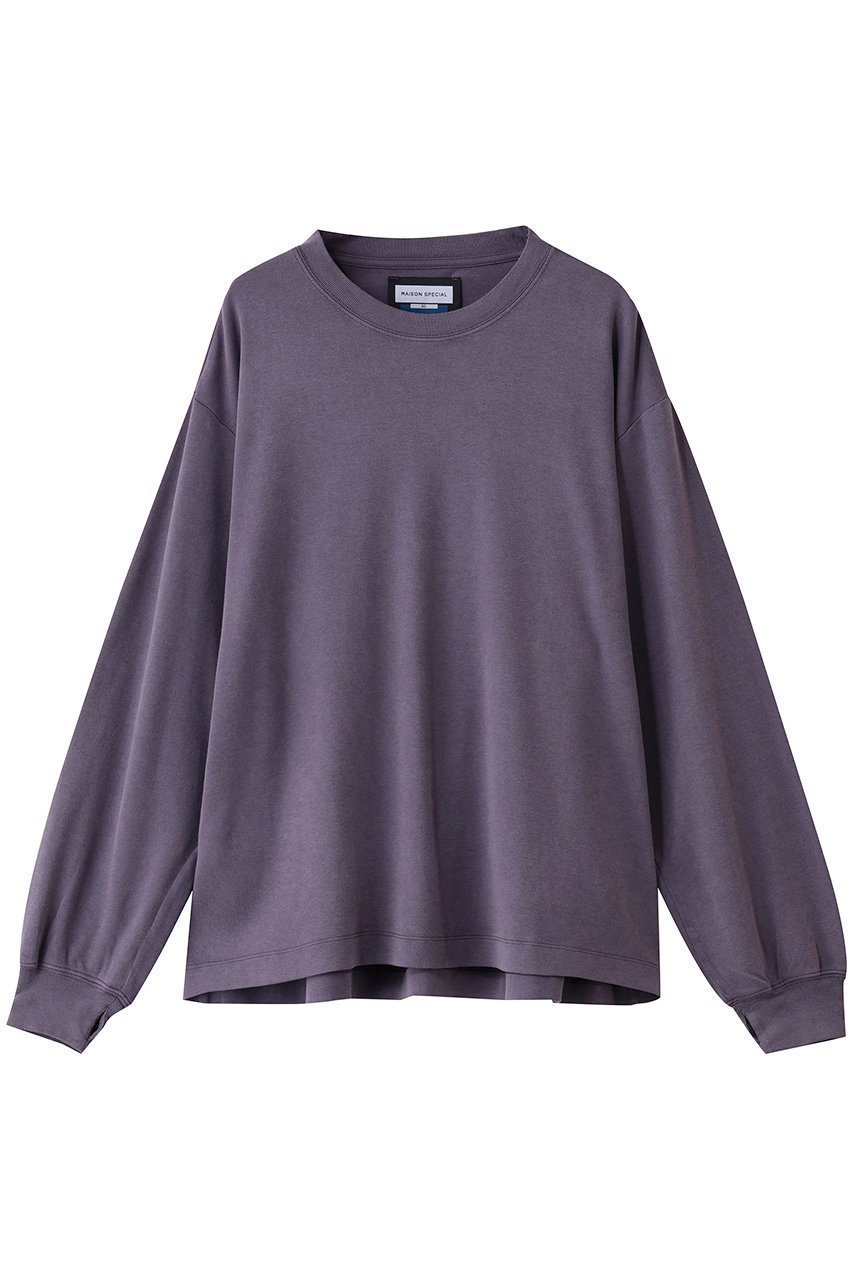【メゾンスペシャル/MAISON SPECIAL】の【UNISEX】加工スムースロンTEE インテリア・キッズ・メンズ・レディースファッション・服の通販 founy(ファニー) 　ファッション　Fashion　レディースファッション　Fashion for Women　トップス・カットソー　Cut & Sew Tops　シャツ・ブラウス・オフィスカジュアル　Elegant Blouses & Button-Ups　ロングTシャツ・Tシャツ　Longline T-Shirts & Tees　カットソー・ベーシックTシャツ　Cut-and-Sewn Tops / Stretch Tees & Basics　ユニセックス　Unisex, Genderless　シンプル　Simple, Minimal　スリーブ　Sleeve, Long Sleeve / Short Sleeve　ロング　Long, Long-Length　長袖　Long Sleeve, Full Sleeve　PPL(パープル)|ID: prp329100004929721 ipo3291000000036996582