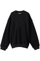 【メゾンスペシャル/MAISON SPECIAL】の【UNISEX】レース編みV切替コンビ スウェットクルーネックPO BLK(ブラック)|ID: prp329100004929737 ipo3291000000036996744