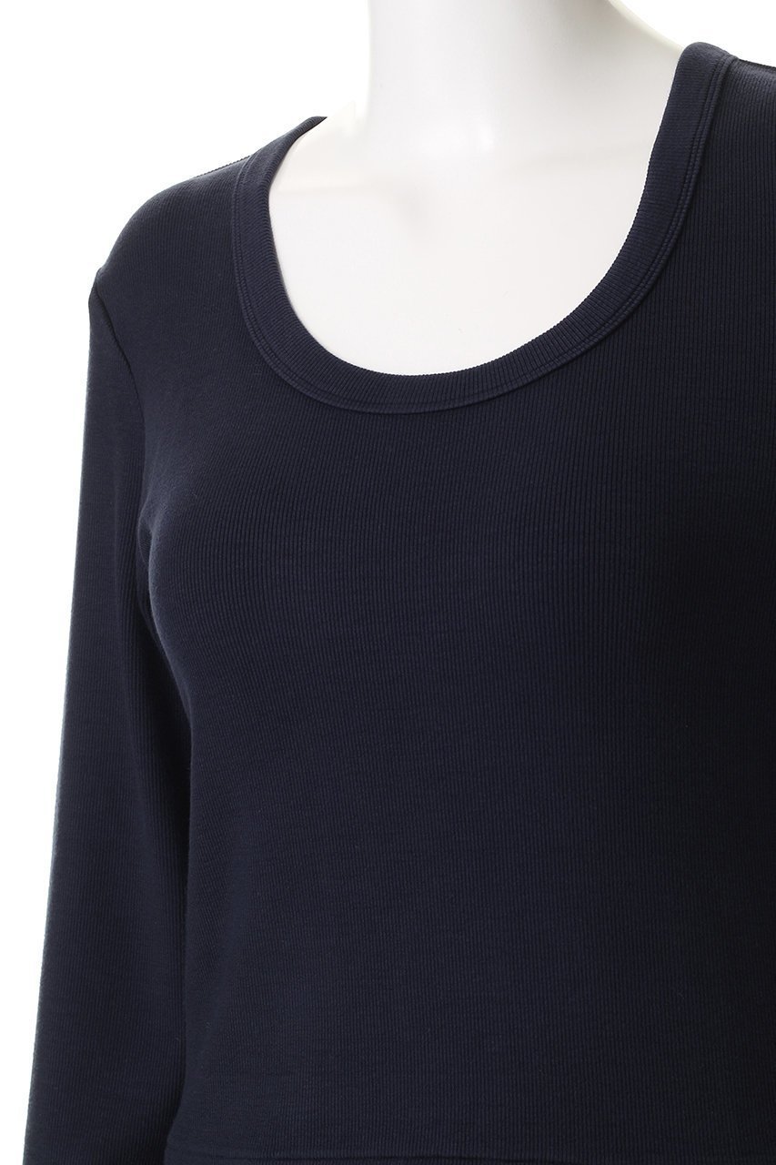 【スリー ドッツ/three dots】のレーヨンニットリブジャージー クロップドジェシカ 人気、トレンドファッション・服の通販 founy(ファニー) 　ファッション　Fashion　レディースファッション　Fashion for Women　トップス・カットソー　Cut & Sew Tops　ニット　Knit Tops & Sweaters　シャツ・ブラウス・オフィスカジュアル　Elegant Blouses & Button-Ups　ロングTシャツ・Tシャツ　Longline T-Shirts & Tees　カットソー・ベーシックTシャツ　Cut-and-Sewn Tops / Stretch Tees & Basics　おすすめ　Recommended / Our Picks　インナー　Innerwear　カットソー　Cut and Sewn Top　クロップド　Cropped, Short Length　シンプル　Simple, Minimal　スリーブ　Sleeve, Long Sleeve / Short Sleeve　デコルテ　Décolleté, Neckline　トレンド　Trend, Trending Now　バランス　Balance, Style Balance　リラックス　Relax, Relaxed Fit　ロング　Long, Long-Length　エレガント 上品　Elegant　定番　Standard, Basic Item　other-5|ID: prp329100004929751 ipo3291000000036996963