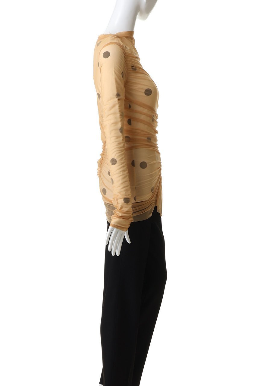 【メゾンスペシャル/MAISON SPECIAL】のSheer Dot Layered Tops/シアードットレイヤードトップス 人気、トレンドファッション・服の通販 founy(ファニー) 　ファッション　Fashion　レディースファッション　Fashion for Women　トップス・カットソー　Cut & Sew Tops　シャツ・ブラウス・オフィスカジュアル　Elegant Blouses & Button-Ups　ロングTシャツ・Tシャツ　Longline T-Shirts & Tees　カットソー・ベーシックTシャツ　Cut-and-Sewn Tops / Stretch Tees & Basics　オケージョン　Occasion Wear　カットソー　Cut and Sewn Top　ギャザー　Gathered, Ruffled　シャーリング　Shirring, Ruched　スラックス　Slacks, Dress Pants　スリーブ　Sleeve, Long Sleeve / Short Sleeve　デニム　Denim, Jeans Material　トレンド　Trend, Trending Now　ドット　Polka Dot, Dot Pattern　フィット　Fit, Slim Fit　プリント　Print, Printed Pattern　メッシュ　Mesh, Net Fabric　ロング　Long, Long-Length　other-3|ID: prp329100004929797 ipo3291000000036997471