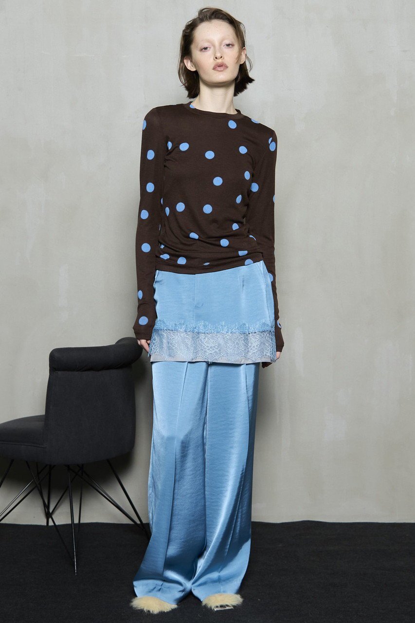 【メゾンスペシャル/MAISON SPECIAL】のSheer Dot Layered Tops/シアードットレイヤードトップス 人気、トレンドファッション・服の通販 founy(ファニー) 　ファッション　Fashion　レディースファッション　Fashion for Women　トップス・カットソー　Cut & Sew Tops　シャツ・ブラウス・オフィスカジュアル　Elegant Blouses & Button-Ups　ロングTシャツ・Tシャツ　Longline T-Shirts & Tees　カットソー・ベーシックTシャツ　Cut-and-Sewn Tops / Stretch Tees & Basics　オケージョン　Occasion Wear　カットソー　Cut and Sewn Top　ギャザー　Gathered, Ruffled　シャーリング　Shirring, Ruched　スラックス　Slacks, Dress Pants　スリーブ　Sleeve, Long Sleeve / Short Sleeve　デニム　Denim, Jeans Material　トレンド　Trend, Trending Now　ドット　Polka Dot, Dot Pattern　フィット　Fit, Slim Fit　プリント　Print, Printed Pattern　メッシュ　Mesh, Net Fabric　ロング　Long, Long-Length　other-8|ID: prp329100004929797 ipo3291000000036997479