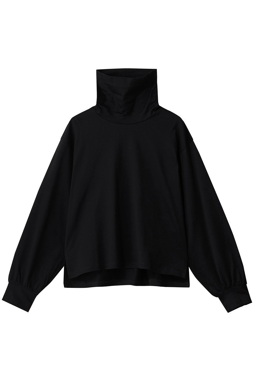 【ミディウミ/MidiUmi】のhigh neck gather slv P/O プルオーバー インテリア・キッズ・メンズ・レディースファッション・服の通販 founy(ファニー) 　ファッション　Fashion　レディースファッション　Fashion for Women　トップス・カットソー　Cut & Sew Tops　シャツ・ブラウス・オフィスカジュアル　Elegant Blouses & Button-Ups　ロングTシャツ・Tシャツ　Longline T-Shirts & Tees　カジュアルプルオーバー・ニットトップス　Pullovers & Knit Tops / Casual Pullovers　カットソー・ベーシックTシャツ　Cut-and-Sewn Tops / Stretch Tees & Basics　ギャザー　Gathered, Ruffled　シンプル　Simple, Minimal　スリーブ　Sleeve, Long Sleeve / Short Sleeve　ハイネック　High Neck, Mock Neck　バランス　Balance, Style Balance　ロング　Long, Long-Length　エレガント 上品　Elegant　black|ID: prp329100004929817 ipo3291000000036997692