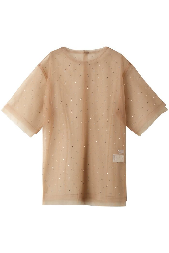 【メゾンスペシャル/MAISON SPECIAL】のGlitter Tulle Oversized T-shirt/キラキラチュールオーバーTシャツ インテリア・キッズ・メンズ・レディースファッション・服の通販 founy(ファウニー) https://founy.com/ ファッション Fashion レディースファッション Fashion for Women トップス・カットソー Cut & Sew Tops シャツ・ブラウス・オフィスカジュアル Elegant Blouses & Button-Ups ロングTシャツ・Tシャツ Longline T-Shirts & Tees カットソー・ベーシックTシャツ Cut-and-Sewn Tops / Stretch Tees & Basics おすすめ Recommended / Our Picks キャミソール Camisole, Spaghetti Strap Top ショート Short, Short Length ストーン Stone, Gem-Like スリーブ Sleeve, Long Sleeve / Short Sleeve タンク Tank Top, Sleeveless Top チュール Tulip, Tulip Motif |ID: prp329100004929843 ipo3291000000036997968