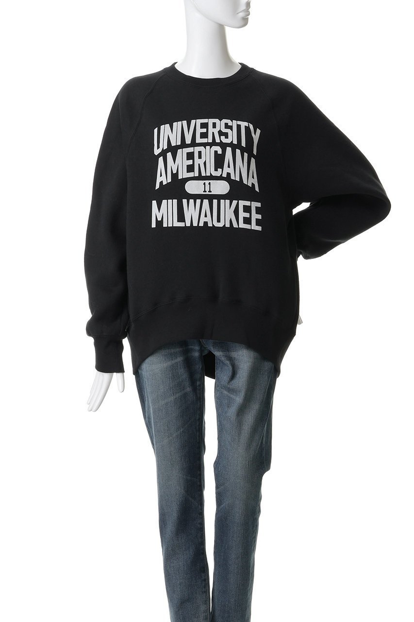 【アメリカーナ/Americana】のボリュームスリーブクルースウェット 人気、トレンドファッション・服の通販 founy(ファニー) 　ファッション　Fashion　レディースファッション　Fashion for Women　トップス・カットソー　Cut & Sew Tops　シャツ・ブラウス・オフィスカジュアル　Elegant Blouses & Button-Ups　レディースパーカー・カジュアルフーディー　Casual Hoodies & Sweatshirts　ロングTシャツ・Tシャツ　Longline T-Shirts & Tees　スウェット・クルーネックトップス　Sweatshirts & Crewnecks / Relaxed Fit Sweat Tops　カットソー・ベーシックTシャツ　Cut-and-Sewn Tops / Stretch Tees & Basics　ボリューム袖・フリルスリーブブラウス　Voluminous & Ruffle Sleeves / Puffy Sleeve Tops　スリーブ　Sleeve, Long Sleeve / Short Sleeve　デニム　Denim, Jeans Material　フロント　Front, Front Design　ロング　Long, Long-Length　other-2|ID: prp329100004929871 ipo3291000000036998308