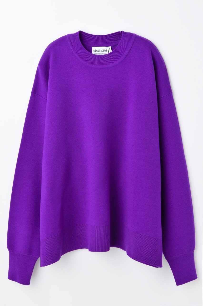 【ナゴンスタンス/nagonstans】のover crew pullover インテリア・キッズ・メンズ・レディースファッション・服の通販 founy(ファニー) 　ファッション　Fashion　レディースファッション　Fashion for Women　トップス・カットソー　Cut & Sew Tops　シャツ・ブラウス・オフィスカジュアル　Elegant Blouses & Button-Ups　ロングTシャツ・Tシャツ　Longline T-Shirts & Tees　カジュアルプルオーバー・ニットトップス　Pullovers & Knit Tops / Casual Pullovers　カットソー・ベーシックTシャツ　Cut-and-Sewn Tops / Stretch Tees & Basics　シンプル　Simple, Minimal　スリーブ　Sleeve, Long Sleeve / Short Sleeve　フォルム　Silhouette, Form　ボトム　Bottoms, Lower Wear　ロング　Long, Long-Length　Grape|ID: prp329100004929876 ipo3291000000036998373