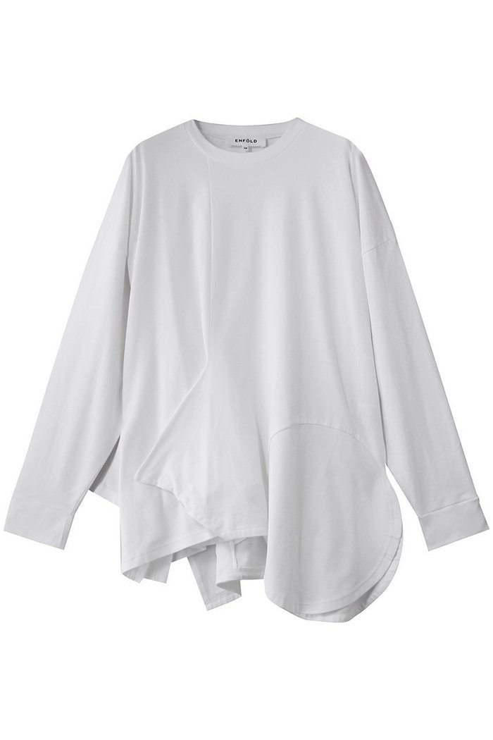 【エンフォルド/ENFOLD】のPLATE LONG-SLEEVE T-SHIRT インテリア・キッズ・メンズ・レディースファッション・服の通販 founy(ファウニー) https://founy.com/ ファッション Fashion レディースファッション Fashion for Women トップス・カットソー Cut & Sew Tops シャツ・ブラウス・オフィスカジュアル Elegant Blouses & Button-Ups ロングTシャツ・Tシャツ Longline T-Shirts & Tees カットソー・ベーシックTシャツ Cut-and-Sewn Tops / Stretch Tees & Basics スリーブ Sleeve, Long Sleeve / Short Sleeve ドレープ Drape, Draping Fabric プレート Plate, Dish ベビー Baby, Babywear モチーフ Motif, Design Theme ロング Long, Long-Length 今季 This Season, Current Season |ID: prp329100004929878 ipo3291000000036998385