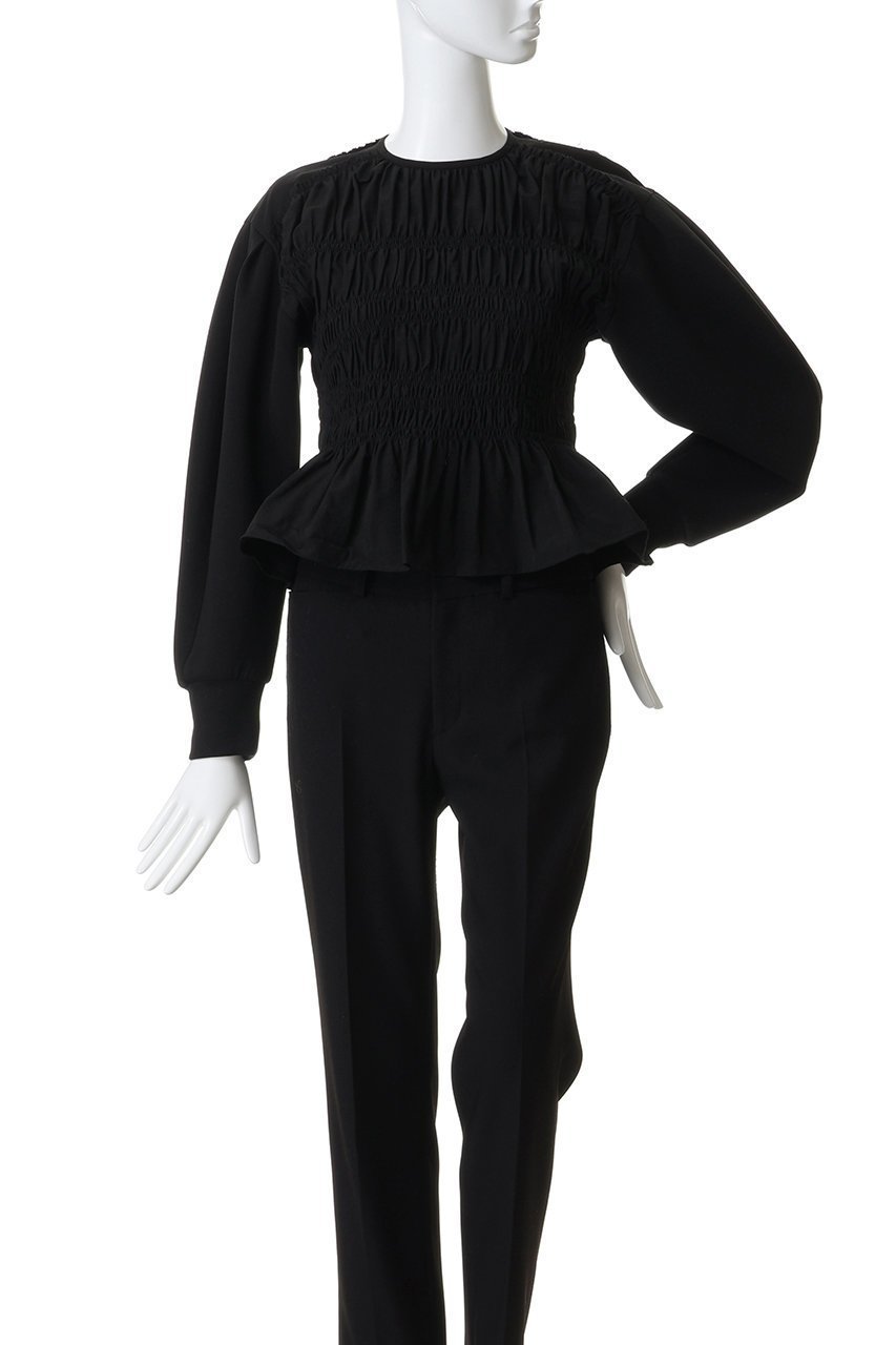 【マルティニーク/martinique】のシャーリングコンビプルオーバー 人気、トレンドファッション・服の通販 founy(ファニー) 　ファッション　Fashion　レディースファッション　Fashion for Women　トップス・カットソー　Cut & Sew Tops　シャツ・ブラウス・オフィスカジュアル　Elegant Blouses & Button-Ups　ロングTシャツ・Tシャツ　Longline T-Shirts & Tees　カジュアルプルオーバー・ニットトップス　Pullovers & Knit Tops / Casual Pullovers　カットソー・ベーシックTシャツ　Cut-and-Sewn Tops / Stretch Tees & Basics　おすすめ　Recommended / Our Picks　シャーリング　Shirring, Ruched　スリーブ　Sleeve, Long Sleeve / Short Sleeve　パーティ　Party, Party Style　フィット　Fit, Slim Fit　フレア　Flare, Flared　ロング　Long, Long-Length　other-2|ID: prp329100004929880 ipo3291000000036998405