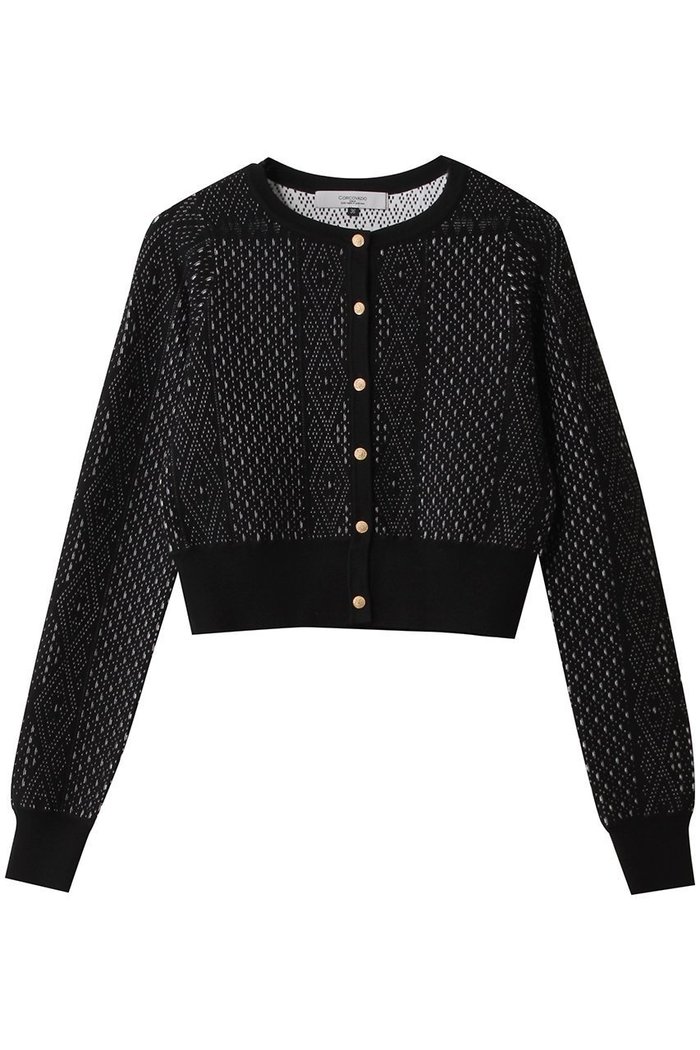 【コルコバード/CORCOVADO】のレーシージャカードカーディガン インテリア・キッズ・メンズ・レディースファッション・服の通販 founy(ファニー) https://founy.com/ ファッション Fashion レディースファッション Fashion for Women トップス・カットソー Cut & Sew Tops カーディガン・羽織り Layered Style Cardigans シャツ・ブラウス・オフィスカジュアル Elegant Blouses & Button-Ups ロングTシャツ・Tシャツ Longline T-Shirts & Tees カットソー・ベーシックTシャツ Cut-and-Sewn Tops / Stretch Tees & Basics おすすめ Recommended / Our Picks カーディガン Cardigan, Knitwear コンパクト Compact, Small Size ショート Short, Short Length ジャカード／ジャガード Jacquard, Woven Pattern リュクス Luxury, Elegant, High-End, Chic レーシー Lacy, Lace-Like |ID: prp329100004929904 ipo3291000000036998611