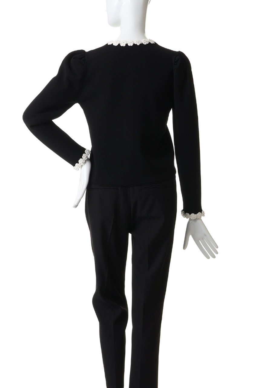 【コルコバード/CORCOVADO】のフラワートリムカーディガン 人気、トレンドファッション・服の通販 founy(ファニー) 　ファッション　Fashion　レディースファッション　Fashion for Women　トップス・カットソー　Cut & Sew Tops　カーディガン・羽織り　Layered Style Cardigans　シャツ・ブラウス・オフィスカジュアル　Elegant Blouses & Button-Ups　ロングTシャツ・Tシャツ　Longline T-Shirts & Tees　カットソー・ベーシックTシャツ　Cut-and-Sewn Tops / Stretch Tees & Basics　カーディガン　Cardigan, Knitwear　コンパクト　Compact, Small Size　ショート　Short, Short Length　スリーブ　Sleeve, Long Sleeve / Short Sleeve　バランス　Balance, Style Balance　パール　Pearl, Pearl Accent　フラワー　Flower, Floral　フレア　Flare, Flared　モチーフ　Motif, Design Theme　エレガント 上品　Elegant　other-4|ID: prp329100004929906 ipo3291000000036998647