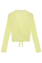 【マディソンブルー/MADISONBLUE】のCACHE-COEUR TEE カシュクールTシャツ 人気、トレンドファッション・服の通販 founy(ファニー) ファッション Fashion レディースファッション Fashion for Women トップス・カットソー Cut & Sew Tops カーディガン・羽織り Layered Style Cardigans シャツ・ブラウス・オフィスカジュアル Elegant Blouses & Button-Ups ロングTシャツ・Tシャツ Longline T-Shirts & Tees カットソー・ベーシックTシャツ Cut-and-Sewn Tops / Stretch Tees & Basics おすすめ Recommended / Our Picks なめらか Smooth, Silky Texture カシュクール Wrap Design カラフル Colorful Design カーディガン Cardigan, Knitwear シルク Silk, 100% Silk フィット Fit, Slim Fit フォルム Silhouette, Form 半袖 Short Sleeve, Half Sleeve thumbnail イエロー|ID: prp329100004929909 ipo3291000000036998674