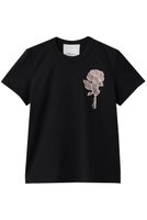 【スリーワン フィリップリム/3.1 Phillip Lim】のマーチ Tシャツ with フラワーアップリケ 大人の最旬トレンドファッション＆コーディネート founy(ファウニー) ファッション Fashion レディースファッション Fashion for Women トップス・カットソー Cut & Sew Tops シャツ・ブラウス・オフィスカジュアル Elegant Blouses & Button-Ups ロングTシャツ・Tシャツ Longline T-Shirts & Tees カットソー・ベーシックTシャツ Cut-and-Sewn Tops / Stretch Tees & Basics インナー Innerwear クロップド Cropped, Short Length ショート Short, Short Length ジャケット Jacket, Outerwear スリーブ Sleeve, Long Sleeve / Short Sleeve デニム Denim, Jeans Material フィット Fit, Slim Fit フラワー Flower, Floral エレガント 上品 Elegant 再入荷 Restock / Back in Stock |ID:prp329100004929918