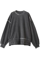 【メゾンスペシャル/MAISON SPECIAL】の【UNISEX】オーバーダイエンブロイダリー クルースウェット BLK(ブラック)|ID: prp329100004929921 ipo3291000000036998833