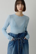 【ウィムガゼット/Whim Gazette】のキョウネンシアープルオーバー 人気、トレンドファッション・服の通販 founy(ファニー) ファッション Fashion レディースファッション Fashion for Women トップス・カットソー Cut & Sew Tops シャツ・ブラウス・オフィスカジュアル Elegant Blouses & Button-Ups ロングTシャツ・Tシャツ Longline T-Shirts & Tees カジュアルプルオーバー・ニットトップス Pullovers & Knit Tops / Casual Pullovers カットソー・ベーシックTシャツ Cut-and-Sewn Tops / Stretch Tees & Basics インナー Innerwear シアー Sheer, See-Through ジャケット Jacket, Outerwear スリーブ Sleeve, Long Sleeve / Short Sleeve ベーシック Basic, Essential ロング Long, Long-Length エレガント 上品 Elegant thumbnail ブルー|ID: prp329100004929922 ipo3291000000036998852