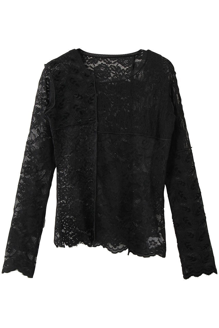 【プランク プロジェクト/PRANK PROJECT】のコラージュレーストップ 人気、トレンドファッション・服の通販 founy(ファニー) 　ファッション　Fashion　レディースファッション　Fashion for Women　トップス・カットソー　Cut & Sew Tops　シャツ・ブラウス・オフィスカジュアル　Elegant Blouses & Button-Ups　ロングTシャツ・Tシャツ　Longline T-Shirts & Tees　カットソー・ベーシックTシャツ　Cut-and-Sewn Tops / Stretch Tees & Basics　アシンメトリー　Asymmetrical Style　インナー　Innerwear　スカラップ　Scallop, Scalloped Edge　ストレッチ　Stretch, Stretchy Fabric　スリーブ　Sleeve, Long Sleeve / Short Sleeve　ミックス　Mix, Mixed Style　レース　Lace, Lace Fabric　ロング　Long, Long-Length　 other-1|ID: prp329100004929939 ipo3291000000036999034
