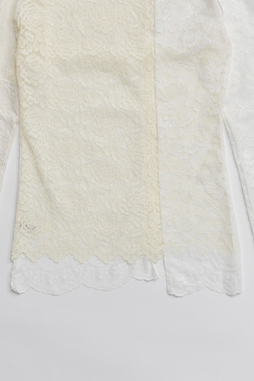 【プランク プロジェクト/PRANK PROJECT】のコラージュレーストップ 人気、トレンドファッション・服の通販 founy(ファニー) 　ファッション　Fashion　レディースファッション　Fashion for Women　トップス・カットソー　Cut & Sew Tops　シャツ・ブラウス・オフィスカジュアル　Elegant Blouses & Button-Ups　ロングTシャツ・Tシャツ　Longline T-Shirts & Tees　カットソー・ベーシックTシャツ　Cut-and-Sewn Tops / Stretch Tees & Basics　アシンメトリー　Asymmetrical Style　インナー　Innerwear　スカラップ　Scallop, Scalloped Edge　ストレッチ　Stretch, Stretchy Fabric　スリーブ　Sleeve, Long Sleeve / Short Sleeve　ミックス　Mix, Mixed Style　レース　Lace, Lace Fabric　ロング　Long, Long-Length　other-8|ID: prp329100004929939 ipo3291000000036999051