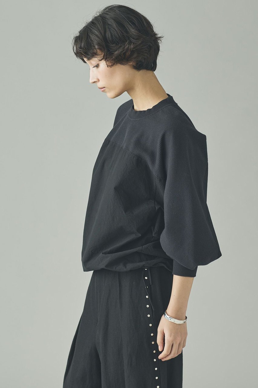 【カレンソロジー/Curensology】のワッフルドロストプルオーバー 人気、トレンドファッション・服の通販 founy(ファニー) 　ファッション　Fashion　レディースファッション　Fashion for Women　トップス・カットソー　Cut & Sew Tops　シャツ・ブラウス・オフィスカジュアル　Elegant Blouses & Button-Ups　ロングTシャツ・Tシャツ　Longline T-Shirts & Tees　カジュアルプルオーバー・ニットトップス　Pullovers & Knit Tops / Casual Pullovers　カットソー・ベーシックTシャツ　Cut-and-Sewn Tops / Stretch Tees & Basics　コンビ　Combo, Combination Style　ショート　Short, Short Length　スリーブ　Sleeve, Long Sleeve / Short Sleeve　バランス　Balance, Style Balance　ロング　Long, Long-Length　ワッフル　Waffle, Waffle Knit　other-3|ID: prp329100004929959 ipo3291000000036999305