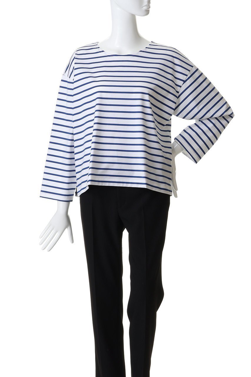 【ミディウミ/MidiUmi】のBD wide PO プルオーバー 人気、トレンドファッション・服の通販 founy(ファニー) 　ファッション　Fashion　レディースファッション　Fashion for Women　トップス・カットソー　Cut & Sew Tops　シャツ・ブラウス・オフィスカジュアル　Elegant Blouses & Button-Ups　ロングTシャツ・Tシャツ　Longline T-Shirts & Tees　カジュアルプルオーバー・ニットトップス　Pullovers & Knit Tops / Casual Pullovers　カットソー・ベーシックTシャツ　Cut-and-Sewn Tops / Stretch Tees & Basics　スリーブ　Sleeve, Long Sleeve / Short Sleeve　ボーダー　Border, Stripe　リラックス　Relax, Relaxed Fit　ロング　Long, Long-Length　ワイド　Wide, Wide Fit　other-2|ID: prp329100004929964 ipo3291000000036999359