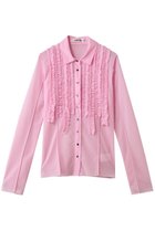 【プランク プロジェクト/PRANK PROJECT】のフリルジャージーシャツ 人気、トレンドファッション・服の通販 founy(ファニー) ファッション Fashion レディースファッション Fashion for Women トップス・カットソー Cut & Sew Tops シャツ・ブラウス・オフィスカジュアル Elegant Blouses & Button-Ups ロングTシャツ・Tシャツ Longline T-Shirts & Tees カットソー・ベーシックTシャツ Cut-and-Sewn Tops / Stretch Tees & Basics おすすめ Recommended / Our Picks コンパクト Compact, Small Size ストレッチ Stretch, Stretchy Fabric スリーブ Sleeve, Long Sleeve / Short Sleeve チュール Tulip, Tulip Motif デニム Denim, Jeans Material バランス Balance, Style Balance フィット Fit, Slim Fit フリル Frill, Ruffle ボトム Bottoms, Lower Wear ロング Long, Long-Length thumbnail PNK(ピンク)|ID: prp329100004929970 ipo3291000000036999433