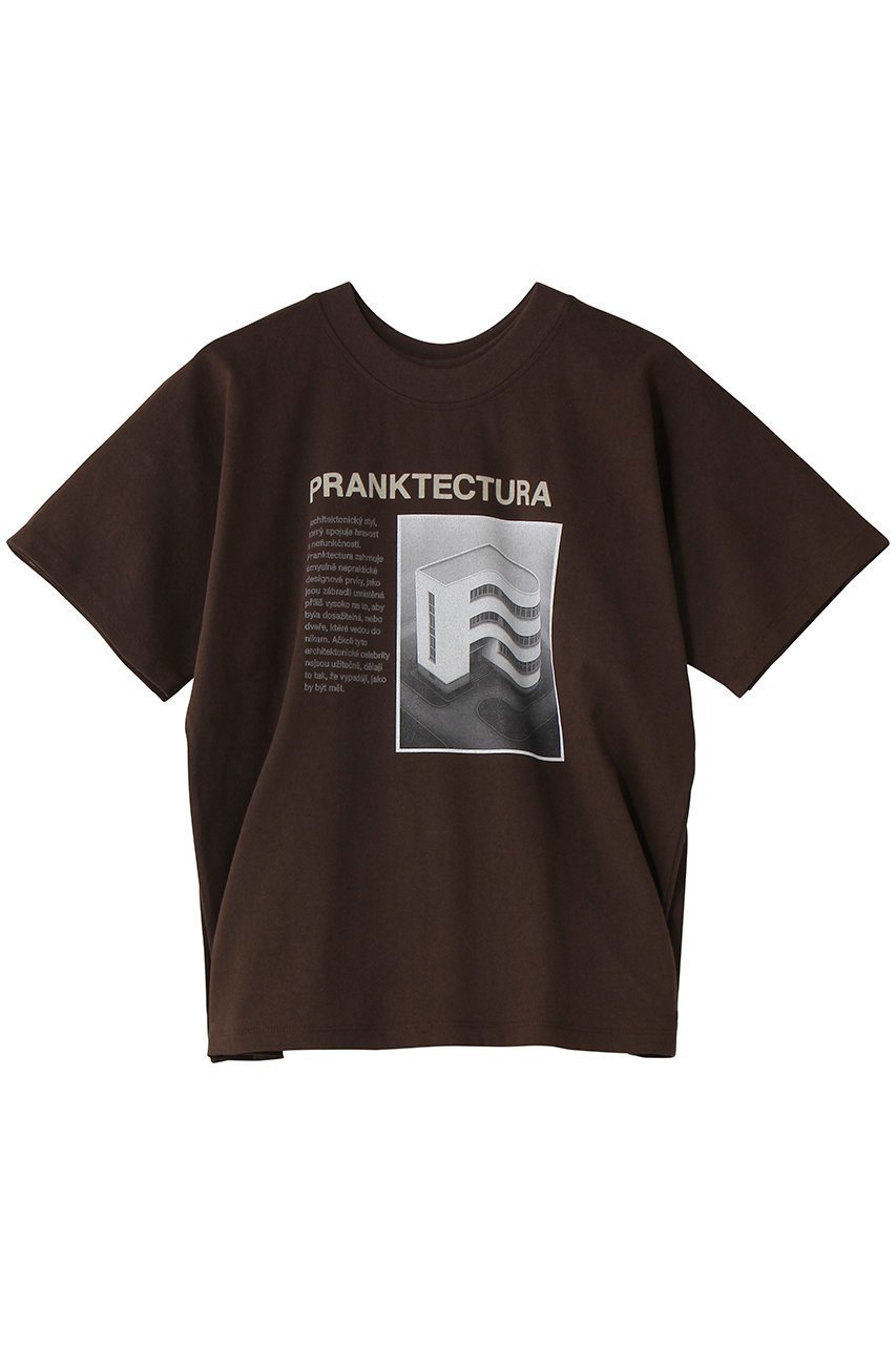 【プランク プロジェクト/PRANK PROJECT】のダブルTシャツ インテリア・キッズ・メンズ・レディースファッション・服の通販 founy(ファニー) 　ファッション　Fashion　レディースファッション　Fashion for Women　トップス・カットソー　Cut & Sew Tops　シャツ・ブラウス・オフィスカジュアル　Elegant Blouses & Button-Ups　ロングTシャツ・Tシャツ　Longline T-Shirts & Tees　カットソー・ベーシックTシャツ　Cut-and-Sewn Tops / Stretch Tees & Basics　グラフィック　Graphic, Graphic Design　ショート　Short, Short Length　スリーブ　Sleeve, Long Sleeve / Short Sleeve　ダブル　Double, Double-Breasted　プリント　Print, Printed Pattern　BRN(ブラウン)|ID: prp329100004929976 ipo3291000000036999495