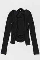 【メゾンスペシャル/MAISON SPECIAL】のShirring Square Tops/シャーリングスクエアトップス 人気、トレンドファッション・服の通販 founy(ファニー) ファッション Fashion レディースファッション Fashion for Women トップス・カットソー Cut & Sew Tops シャツ・ブラウス・オフィスカジュアル Elegant Blouses & Button-Ups ロングTシャツ・Tシャツ Longline T-Shirts & Tees カットソー・ベーシックTシャツ Cut-and-Sewn Tops / Stretch Tees & Basics インナー Innerwear コンパクト Compact, Small Size シャーリング Shirring, Ruched シンプル Simple, Minimal スカーフ Scarf, Neckwear スリーブ Sleeve, Long Sleeve / Short Sleeve ロング Long, Long-Length 夏 Summer thumbnail BLK(ブラック)|ID: prp329100004929980 ipo3291000000036999553