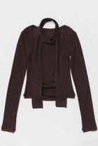 【メゾンスペシャル/MAISON SPECIAL】のShirring Square Tops/シャーリングスクエアトップス 人気、トレンドファッション・服の通販 founy(ファニー) ファッション Fashion レディースファッション Fashion for Women トップス・カットソー Cut & Sew Tops シャツ・ブラウス・オフィスカジュアル Elegant Blouses & Button-Ups ロングTシャツ・Tシャツ Longline T-Shirts & Tees カットソー・ベーシックTシャツ Cut-and-Sewn Tops / Stretch Tees & Basics インナー Innerwear コンパクト Compact, Small Size シャーリング Shirring, Ruched シンプル Simple, Minimal スカーフ Scarf, Neckwear スリーブ Sleeve, Long Sleeve / Short Sleeve ロング Long, Long-Length 夏 Summer thumbnail BRN(ブラウン)|ID: prp329100004929980 ipo3291000000036999555