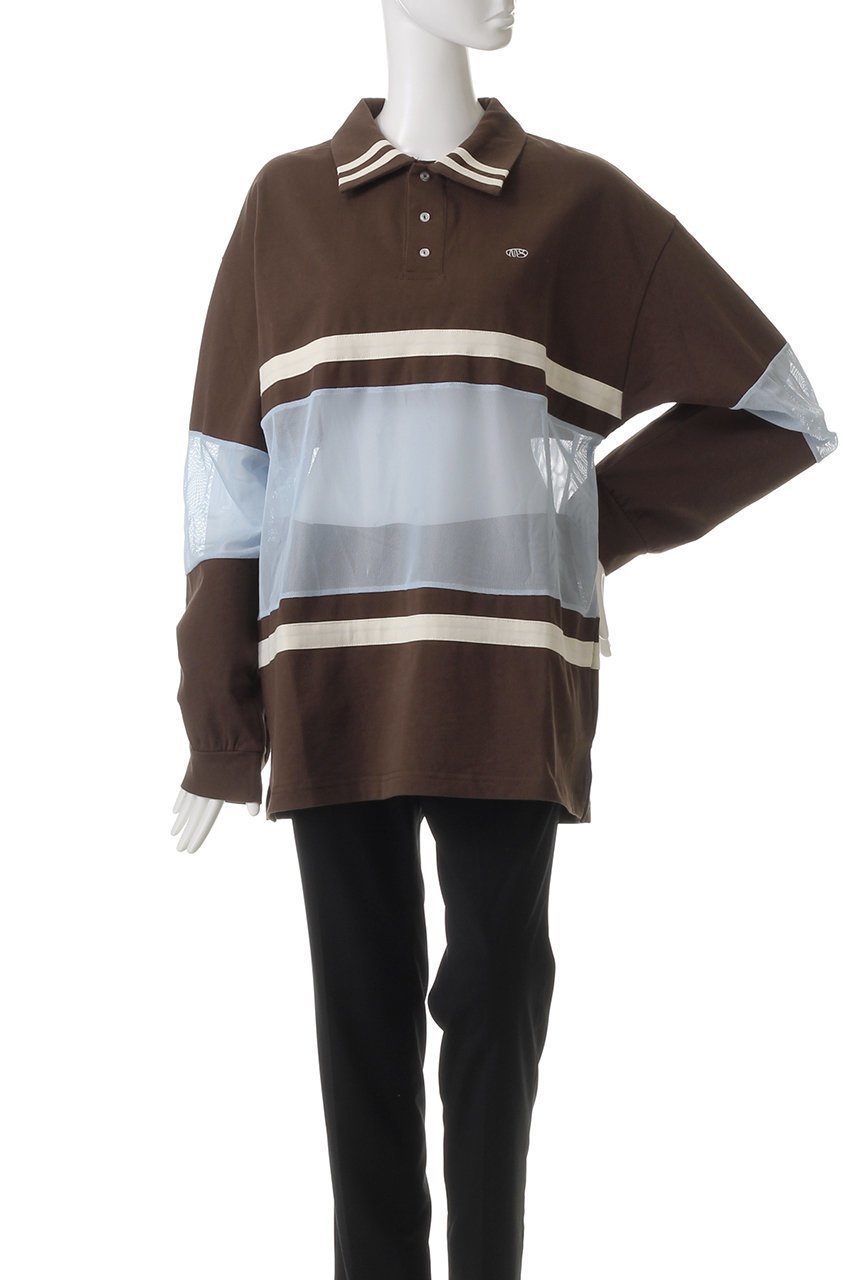 【メゾンスペシャル/MAISON SPECIAL】のMesh Fabric Combination Rugby Shirt/メッシュコンビラガーシャツ 人気、トレンドファッション・服の通販 founy(ファニー) 　ファッション　Fashion　レディースファッション　Fashion for Women　トップス・カットソー　Cut & Sew Tops　シャツ・ブラウス・オフィスカジュアル　Elegant Blouses & Button-Ups　ロングTシャツ・Tシャツ　Longline T-Shirts & Tees　カットソー・ベーシックTシャツ　Cut-and-Sewn Tops / Stretch Tees & Basics　インナー　Innerwear　カットソー　Cut and Sewn Top　コンビ　Combo, Combination Style　ジャケット　Jacket, Outerwear　スポーツ　Sports, Activewear　スリーブ　Sleeve, Long Sleeve / Short Sleeve　ビッグ　Big, Oversized　ミックス　Mix, Mixed Style　メッシュ　Mesh, Net Fabric　ロング　Long, Long-Length　おすすめ　Recommended / Our Picks　other-2|ID: prp329100004929985 ipo3291000000036999601