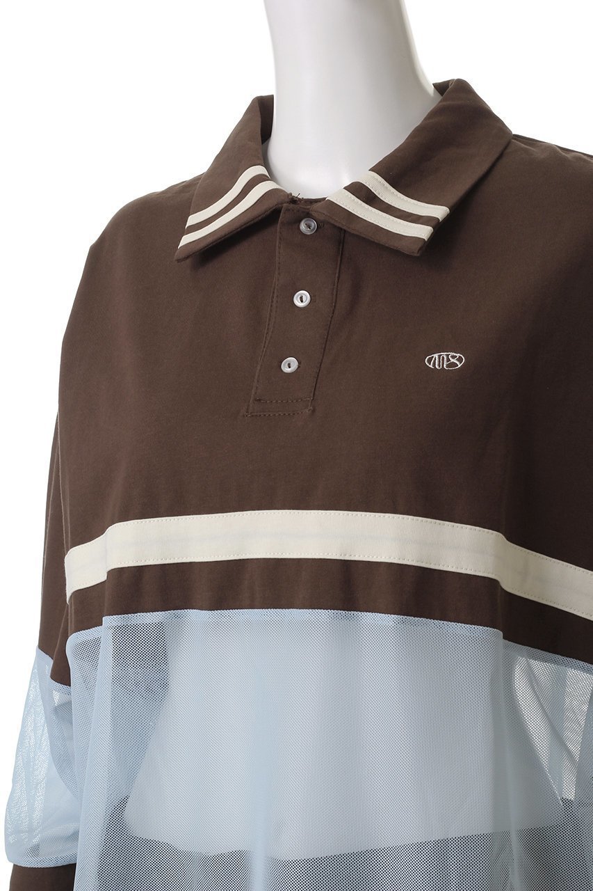 【メゾンスペシャル/MAISON SPECIAL】のMesh Fabric Combination Rugby Shirt/メッシュコンビラガーシャツ 人気、トレンドファッション・服の通販 founy(ファニー) 　ファッション　Fashion　レディースファッション　Fashion for Women　トップス・カットソー　Cut & Sew Tops　シャツ・ブラウス・オフィスカジュアル　Elegant Blouses & Button-Ups　ロングTシャツ・Tシャツ　Longline T-Shirts & Tees　カットソー・ベーシックTシャツ　Cut-and-Sewn Tops / Stretch Tees & Basics　インナー　Innerwear　カットソー　Cut and Sewn Top　コンビ　Combo, Combination Style　ジャケット　Jacket, Outerwear　スポーツ　Sports, Activewear　スリーブ　Sleeve, Long Sleeve / Short Sleeve　ビッグ　Big, Oversized　ミックス　Mix, Mixed Style　メッシュ　Mesh, Net Fabric　ロング　Long, Long-Length　おすすめ　Recommended / Our Picks　other-5|ID: prp329100004929985 ipo3291000000036999606