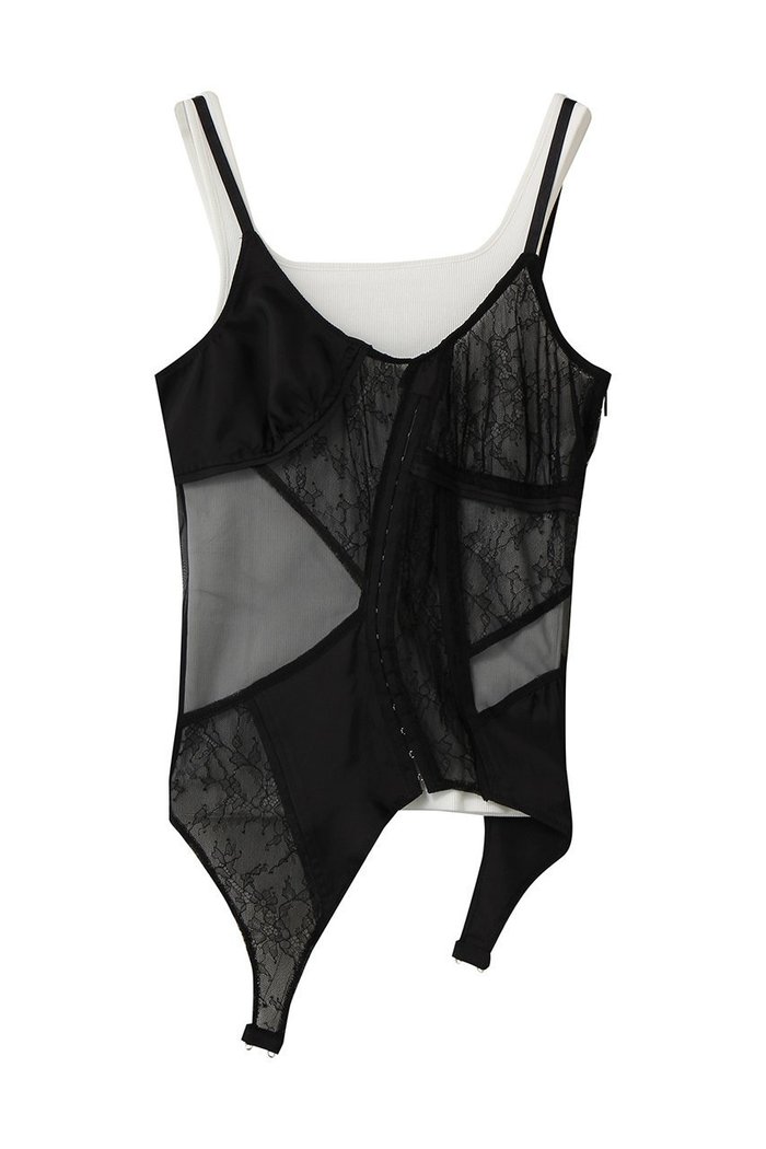 【プランク プロジェクト/PRANK PROJECT】のランジェリーコラージュトップ インテリア・キッズ・メンズ・レディースファッション・服の通販 founy(ファニー) https://founy.com/ ファッション Fashion レディースファッション Fashion for Women 下着・ランジェリー Lingerie & Intimates その他ランジェリー・インナーアイテム Other Lingerie / Intimates トップス・カットソー Cut & Sew Tops インナー Innerwear サテン Satin, Glossy Fabric ジャケット Jacket, Outerwear スリーブ Sleeve, Long Sleeve / Short Sleeve タンク Tank Top, Sleeveless Top チュール Tulip, Tulip Motif テレコ Ribbed, Rib Stitch ボトム Bottoms, Lower Wear マニッシュ Mannish, Boyish ランジェリー Lingerie, Intimate Wear レース Lace, Lace Fabric ロング Long, Long-Length |ID: prp329100004930001 ipo3291000000036999841