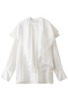 【プランク プロジェクト/PRANK PROJECT】のボリュームラッフル2WAYトップ 人気、トレンドファッション・服の通販 founy(ファニー) ファッション Fashion レディースファッション Fashion for Women トップス・カットソー Cut & Sew Tops シャツ・ブラウス・オフィスカジュアル Elegant Blouses & Button-Ups ロングTシャツ・Tシャツ Longline T-Shirts & Tees カットソー・ベーシックTシャツ Cut-and-Sewn Tops / Stretch Tees & Basics シアー Sheer, See-Through シルク Silk, 100% Silk ジャケット Jacket, Outerwear スリーブ Sleeve, Long Sleeve / Short Sleeve タイトスカート Pencil Skirt, Tight Skirt デニム Denim, Jeans Material バランス Balance, Style Balance フォルム Silhouette, Form フリル Frill, Ruffle ロング Long, Long-Length thumbnail WHT(ホワイト)|ID: prp329100004930002 ipo3291000000036999861