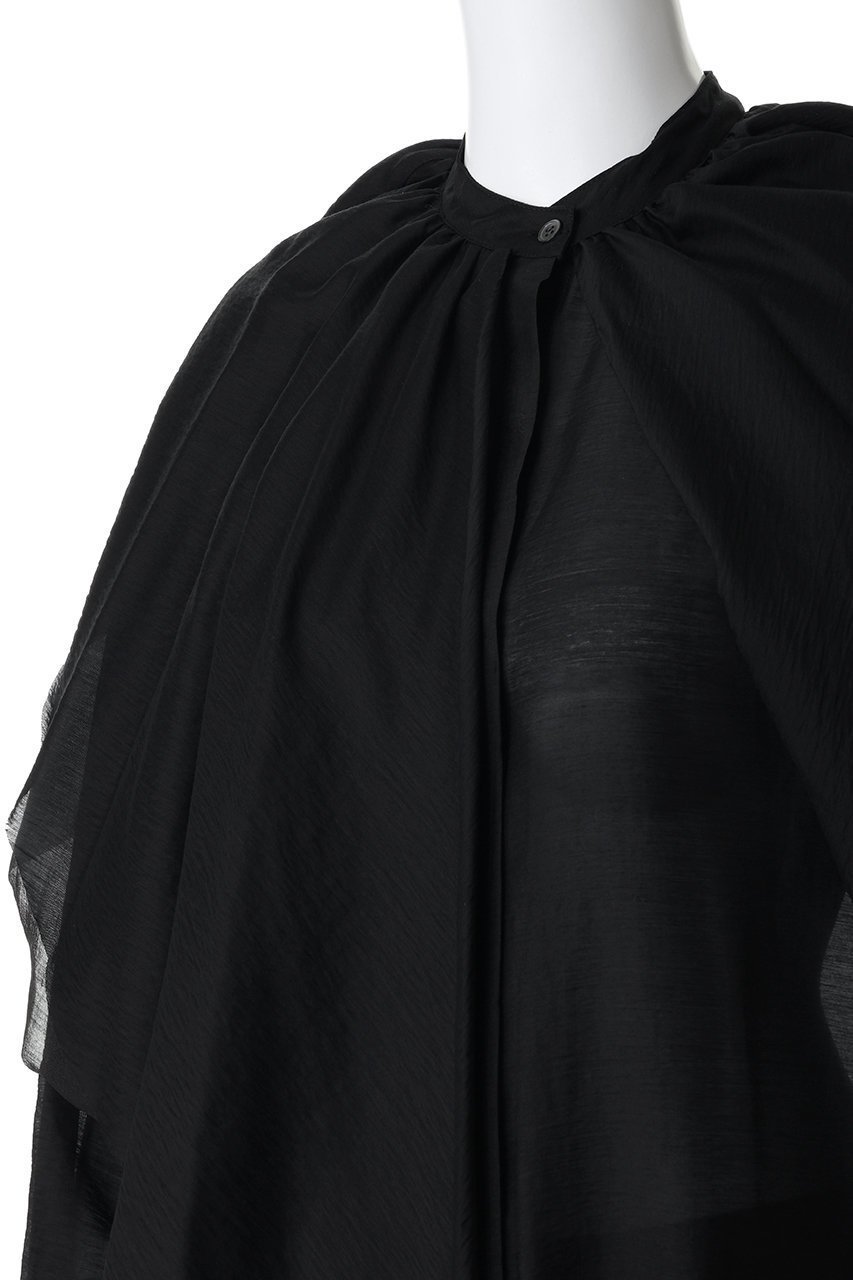 【プランク プロジェクト/PRANK PROJECT】のボリュームラッフル2WAYトップ 人気、トレンドファッション・服の通販 founy(ファニー) 　ファッション　Fashion　レディースファッション　Fashion for Women　トップス・カットソー　Cut & Sew Tops　シャツ・ブラウス・オフィスカジュアル　Elegant Blouses & Button-Ups　ロングTシャツ・Tシャツ　Longline T-Shirts & Tees　カットソー・ベーシックTシャツ　Cut-and-Sewn Tops / Stretch Tees & Basics　シアー　Sheer, See-Through　シルク　Silk, 100% Silk　ジャケット　Jacket, Outerwear　スリーブ　Sleeve, Long Sleeve / Short Sleeve　タイトスカート　Pencil Skirt, Tight Skirt　デニム　Denim, Jeans Material　バランス　Balance, Style Balance　フォルム　Silhouette, Form　フリル　Frill, Ruffle　ロング　Long, Long-Length　other-5|ID: prp329100004930002 ipo3291000000036999870