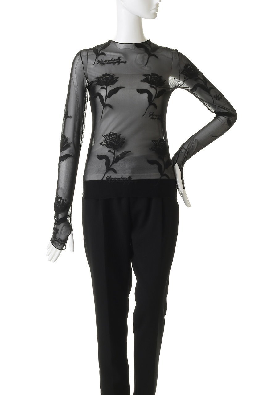 【プランク プロジェクト/PRANK PROJECT】のフラワーエンブロイダリートップス 人気、トレンドファッション・服の通販 founy(ファニー) 　ファッション　Fashion　レディースファッション　Fashion for Women　トップス・カットソー　Cut & Sew Tops　シャツ・ブラウス・オフィスカジュアル　Elegant Blouses & Button-Ups　ロングTシャツ・Tシャツ　Longline T-Shirts & Tees　カットソー・ベーシックTシャツ　Cut-and-Sewn Tops / Stretch Tees & Basics　おすすめ　Recommended / Our Picks　インナー　Innerwear　ジャケット　Jacket, Outerwear　スリーブ　Sleeve, Long Sleeve / Short Sleeve　チュール　Tulip, Tulip Motif　ロング　Long, Long-Length　手描き　Hand-Drawn, Illustrated　other-2|ID: prp329100004930005 ipo3291000000036999902