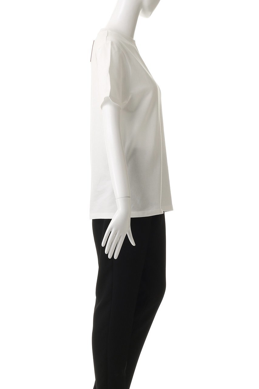 【ジル サンダー/JIL SANDER】の【JIL SANDER+】レザーパッチ付き クルーネック ショートスリーブTシャツ 人気、トレンドファッション・服の通販 founy(ファニー) 　ファッション　Fashion　レディースファッション　Fashion for Women　トップス・カットソー　Cut & Sew Tops　シャツ・ブラウス・オフィスカジュアル　Elegant Blouses & Button-Ups　ロングTシャツ・Tシャツ　Longline T-Shirts & Tees　カットソー・ベーシックTシャツ　Cut-and-Sewn Tops / Stretch Tees & Basics　ショート　Short, Short Length　シンプル　Simple, Minimal　スリーブ　Sleeve, Long Sleeve / Short Sleeve　バランス　Balance, Style Balance　パッチ　Patch, Appliqué　ベーシック　Basic, Essential　ボトム　Bottoms, Lower Wear　other-3|ID: prp329100004930008 ipo3291000000036999942