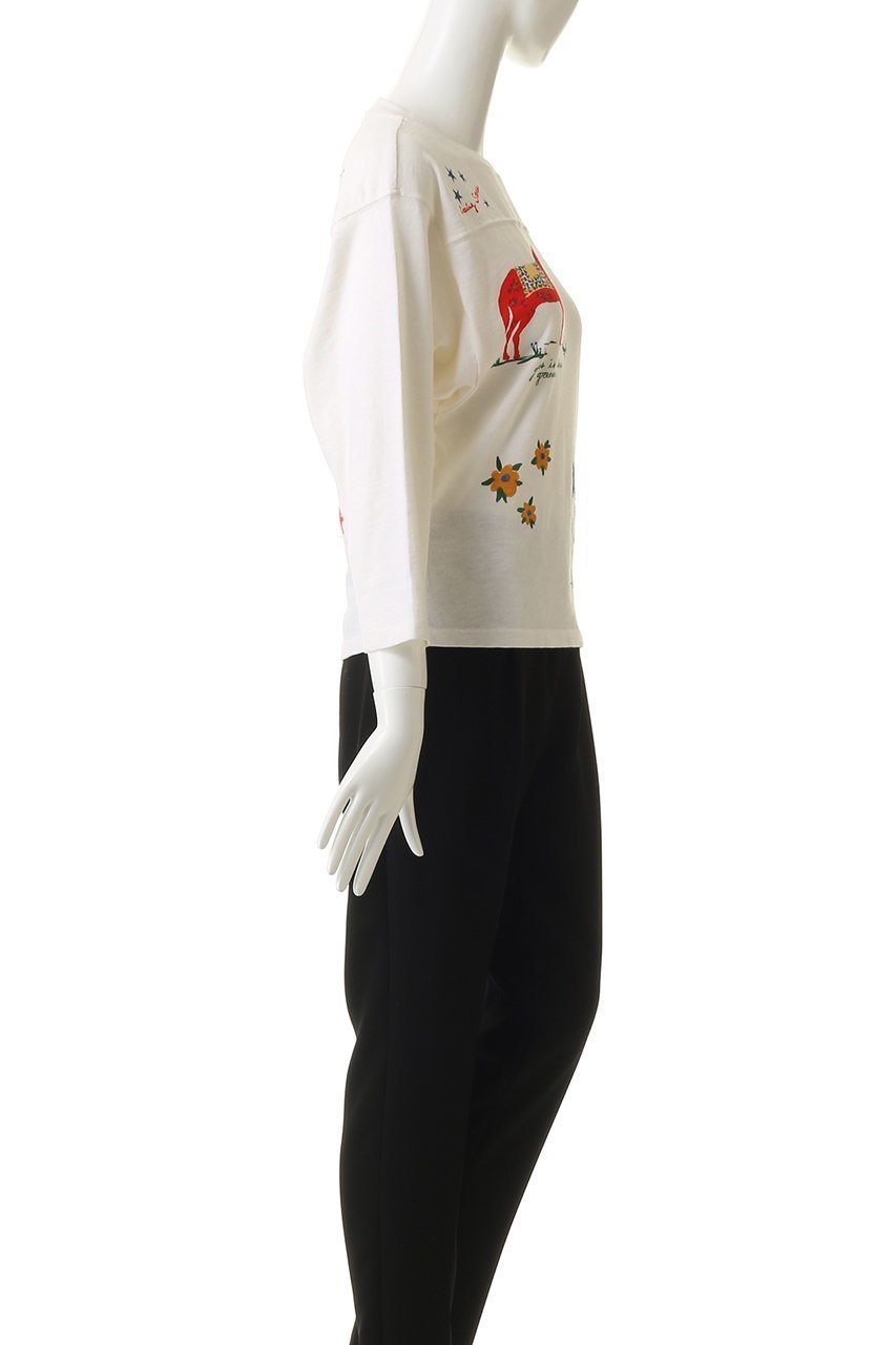 【マザー/MOTHER】のTHE PEASANT POET ホースプリント ロングTシャツ (WHE) 人気、トレンドファッション・服の通販 founy(ファニー) 　ファッション　Fashion　レディースファッション　Fashion for Women　トップス・カットソー　Cut & Sew Tops　シャツ・ブラウス・オフィスカジュアル　Elegant Blouses & Button-Ups　ロングTシャツ・Tシャツ　Longline T-Shirts & Tees　カットソー・ベーシックTシャツ　Cut-and-Sewn Tops / Stretch Tees & Basics　スリーブ　Sleeve, Long Sleeve / Short Sleeve　フォルム　Silhouette, Form　プリント　Print, Printed Pattern　ボトム　Bottoms, Lower Wear　モチーフ　Motif, Design Theme　ロング　Long, Long-Length　再入荷　Restock / Back in Stock　other-3|ID: prp329100004930029 ipo3291000000037000143