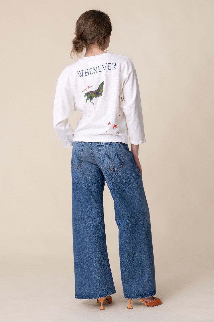 【マザー/MOTHER】のTHE PEASANT POET ホースプリント ロングTシャツ (WHE) 人気、トレンドファッション・服の通販 founy(ファニー) 　ファッション　Fashion　レディースファッション　Fashion for Women　トップス・カットソー　Cut & Sew Tops　シャツ・ブラウス・オフィスカジュアル　Elegant Blouses & Button-Ups　ロングTシャツ・Tシャツ　Longline T-Shirts & Tees　カットソー・ベーシックTシャツ　Cut-and-Sewn Tops / Stretch Tees & Basics　スリーブ　Sleeve, Long Sleeve / Short Sleeve　フォルム　Silhouette, Form　プリント　Print, Printed Pattern　ボトム　Bottoms, Lower Wear　モチーフ　Motif, Design Theme　ロング　Long, Long-Length　再入荷　Restock / Back in Stock　other-8|ID: prp329100004930029 ipo3291000000037000152